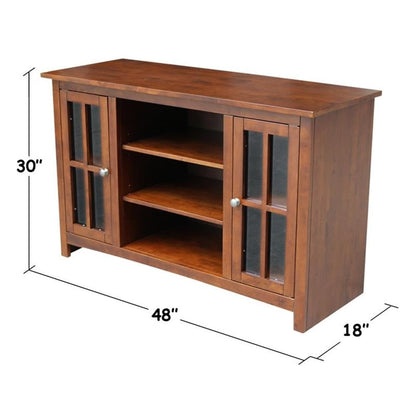 International Concepts Entertainment 48" TV Stand with 2 Doors in Brown
