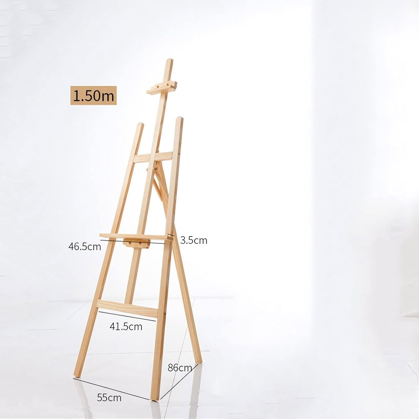 XYIANG Folding Easel, Wooden Adjustable Easel with Tripod Legs, Portable Painting Easel Stand Wood Artist Easel, for Painters, Students (A 150CM)