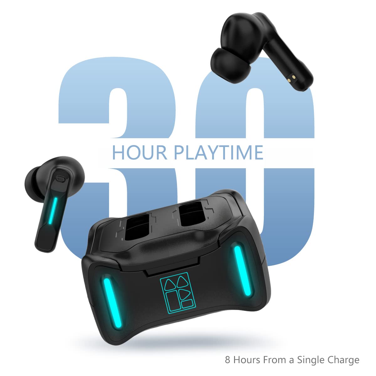 FEDIKER SW4 Pro Wireless Earbuds for PC/Computer/Laptop/Mobile - Dongle & Bluetooth - 20ms Low Latency - 4 Mics – Gaming - Work Headset/Headphones for Office
