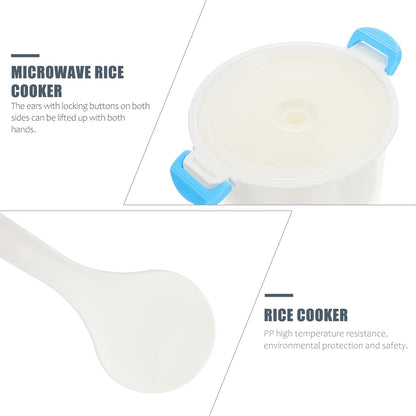 UPKOCH Mini Rice Cooker, Microwave Rice Cooker Steamer Bowl with Rice Paddle for Vegetables, Quinoa, Oatmeal, Ramen