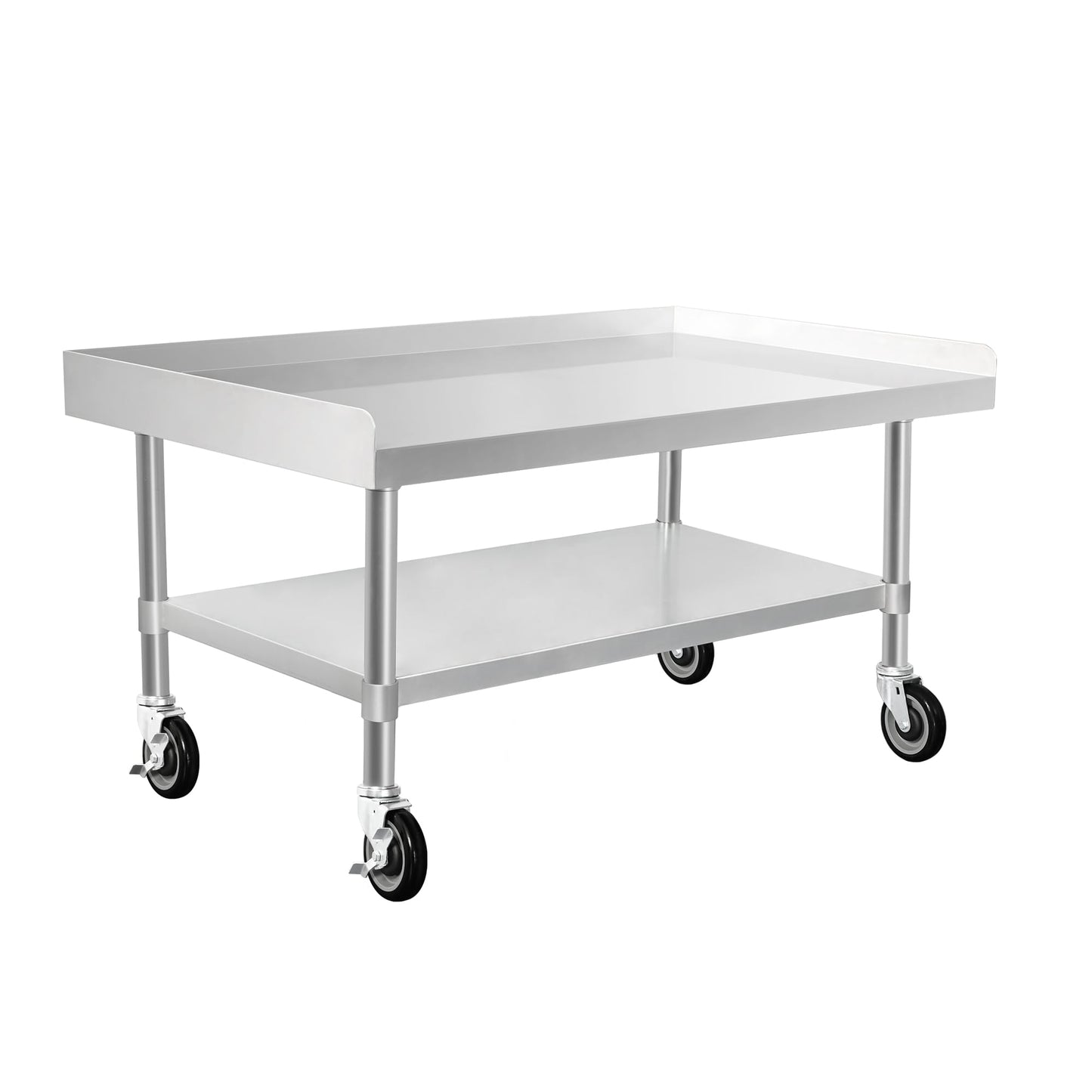 HARDURA Stainless Steel Equipment Stand Metal Prep Table with Casters 30"X 48" NSF 430 for Commercial Food Prep