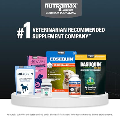 Nutramax Laboratories Dasuquin with MSM Soft Chews Small/Medium Dog 84 Count, brown