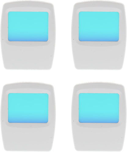 AMERELLE Always-On Blue Night Light, 4 Pack (71282) - Slim, Plug-in, LED Light with a Soft, Cool Blue Glow - Slim Suitable for Bedrooms, Bathrooms, Hallways, Kitchen, or Nursery
