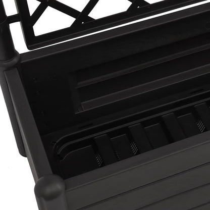 Garden Planter with Trellis - Large Elevated Plant Box for Outdoor Plants, 39.4"x16.9"x55.9" PP Anthracite – Perfect Gardening in Rectangle Boxes