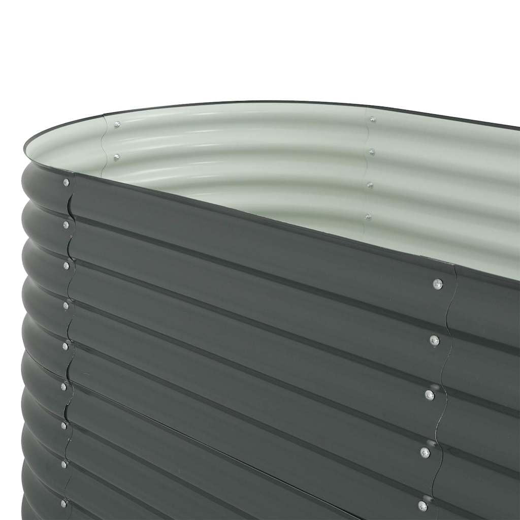 Todiikf Galvanized Steel Raised Garden Bed 94.5"×94.5"×31.9", Large Grey Planter Box for Vegetables, Herbs, Flowers