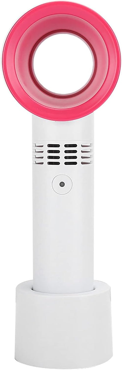 Portable Mini USB Rechargeable Bladeless Fan, 360° Air Suction, Three Adjustment Speeds, Handy Cooler for Home Outdoor