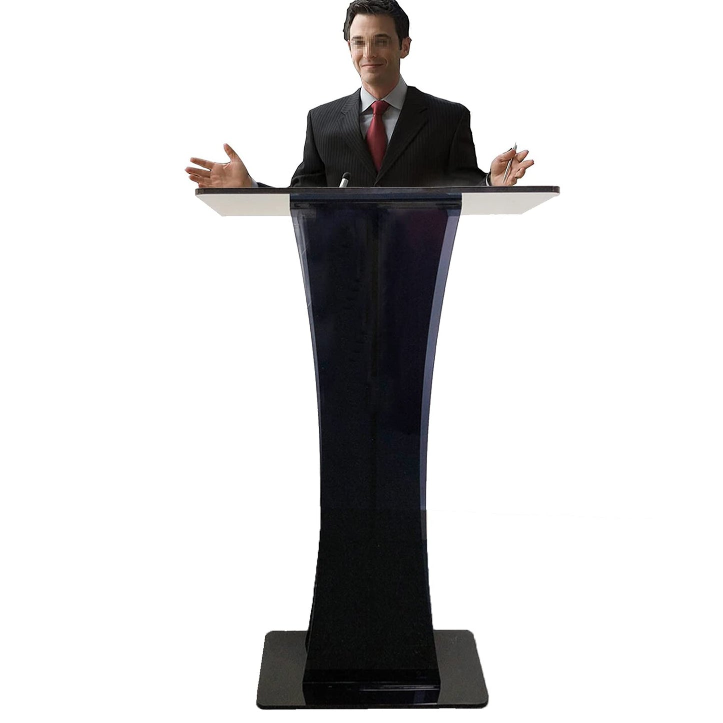 LaseVe Podium Podium Acrylic Lectern Pulpit Transparent Podium Church Wedding Podium School Stage Host Business Office Furniture Conference Display Stand