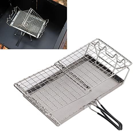 Camping Toaster - 22x15x3 cm, Stovetop Toaster, Wearable Stainless Steel for Hiking, Stable Structure