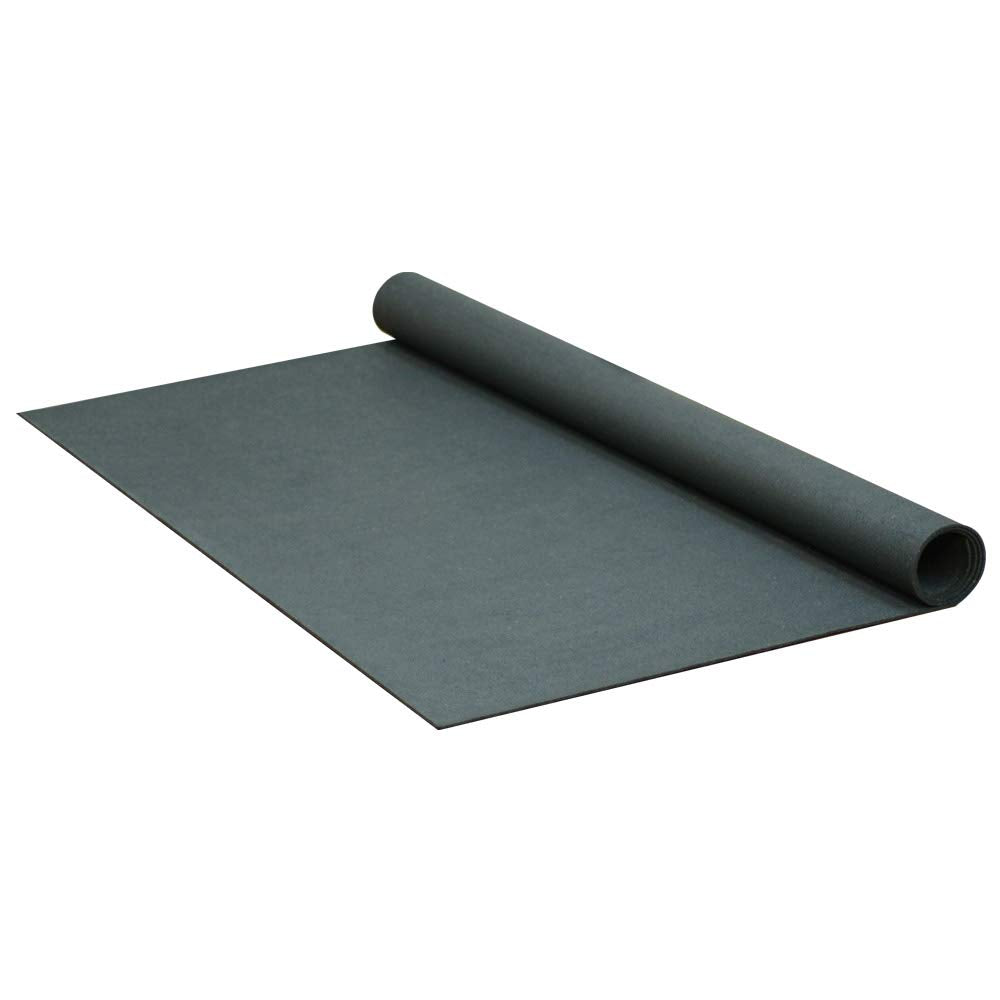 Rubber-Cal ReUz Rubber Flooring Rolls - 3mm x 48" x 30ft - Black
