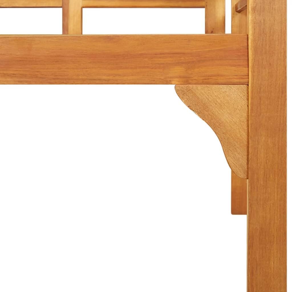 BOWERY HILL Solid Acacia Wood Garden Bench, Brown Oiled Finish, Ergonomic Rectangular Design, Indoor/Outdoor Use, 49.2 x 49.2 x 34.4 in, Rustic Patio Furniture for Relaxed Seating