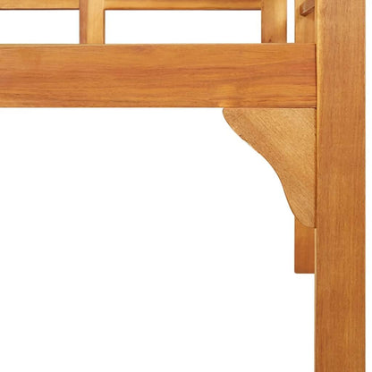 BOWERY HILL Solid Acacia Wood Garden Bench, Brown Oiled Finish, Ergonomic Rectangular Design, Indoor/Outdoor Use, 49.2 x 49.2 x 34.4 in, Rustic Patio Furniture for Relaxed Seating