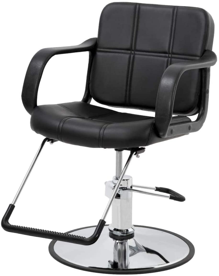 Sentiment Salon Chair Reclining Barber Chair 360 Degrees Rolling Swivel Barber Chair Hair Salon Chair Salon Barber Hydraulic Hairdresser Styling Chairs Chair for Men and Women Hair Stylists（Black）