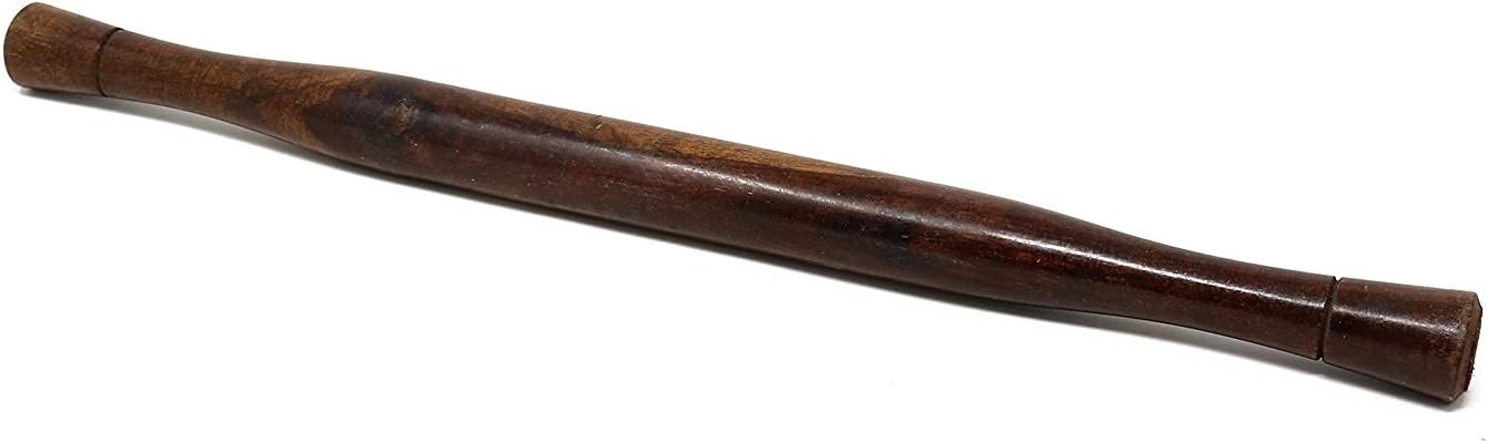 Wooden Belan Rolling Pin, Handmade in India, 14 Inch Long for Roti, Chapati, Paratha