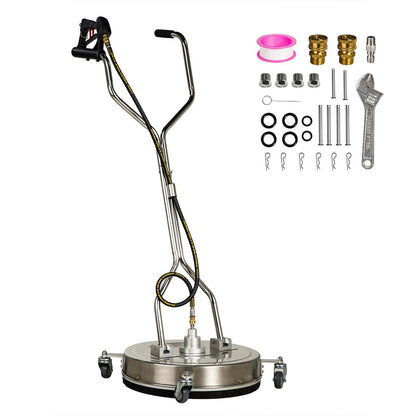 cciyu 20 Inch Stainless Steel Surface Cleaner Pressure Washer Attachments 3/8" Quick Connector