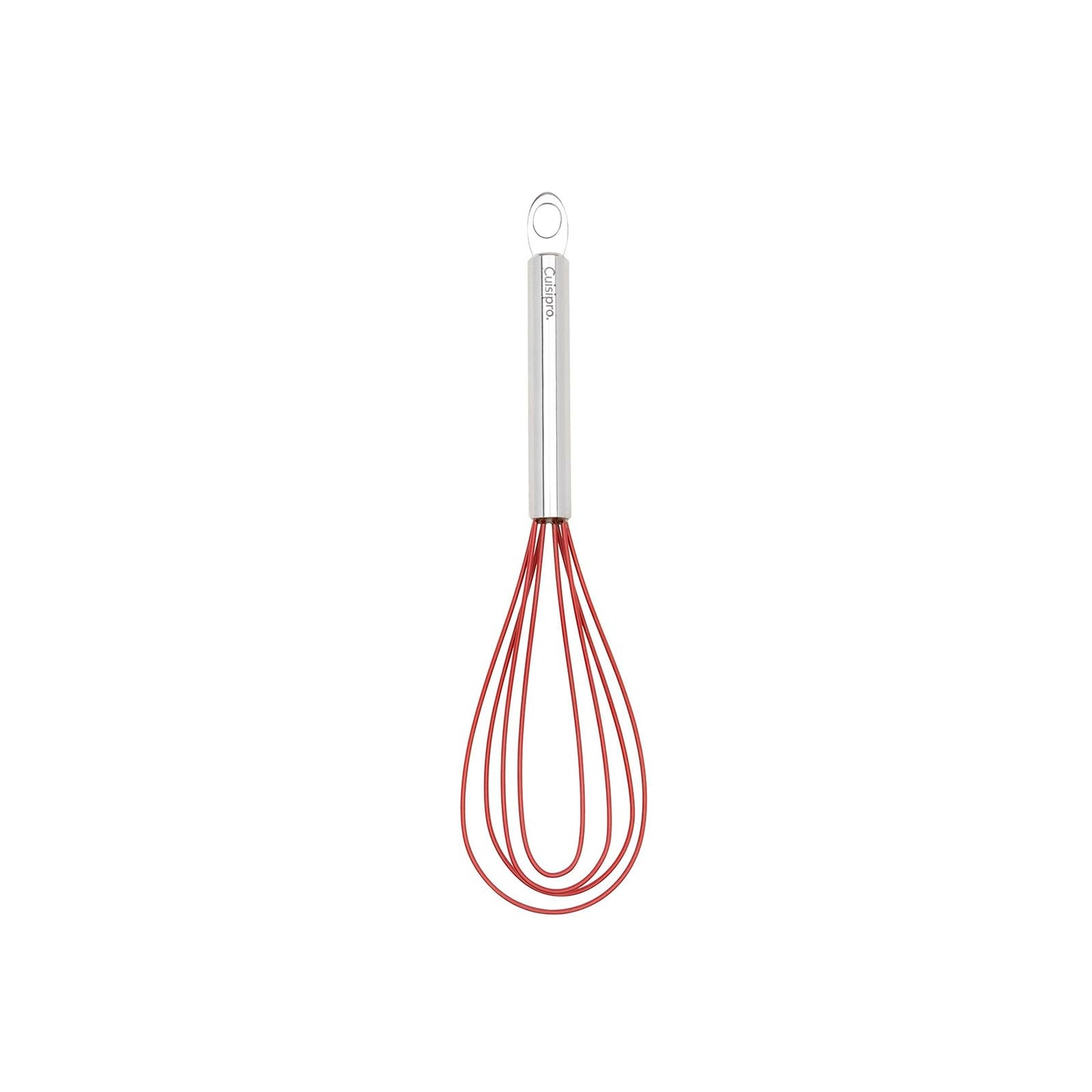 Cuisipro 10-Inch Silicone Flat Whisk, Red
