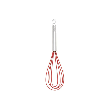 Cuisipro 10-Inch Silicone Flat Whisk, Red