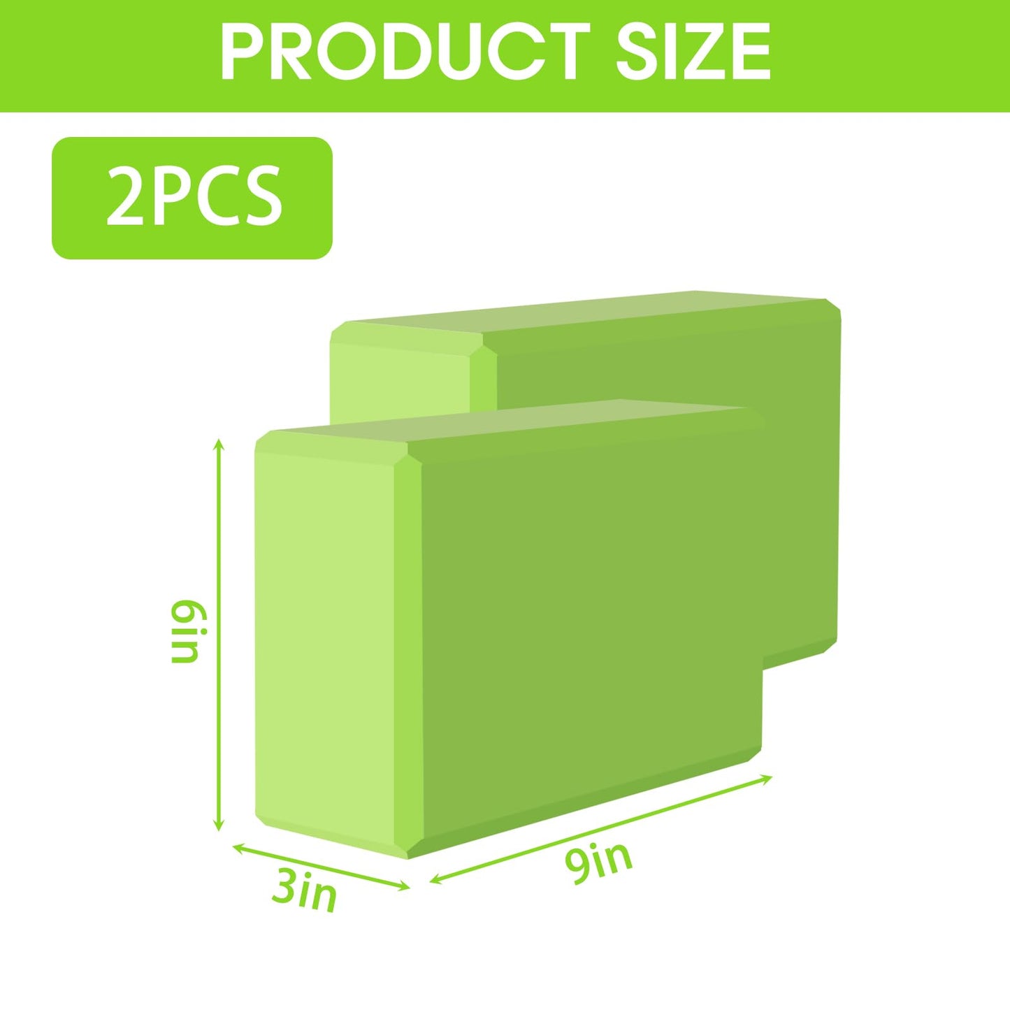 Yoga Block - Supportive Latex-Free Eva Foam - Soft Non-Slip Surface with Beveled Edges for Yoga, Pilates, Meditation - Yoga Accessories for Stability, Balance, Deepen Stretches