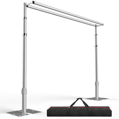 EMART 10x10 ft Double Crossbar Heavy Duty Backdrop Stand, Adjustable Pipe and Drape Photo Booth Frame for Wedding, Party, Christmas, Birthday Decorations