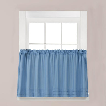 SKL Home Holden Curtain Tier Pair, Smoke, 57" x 30", 2 Count
