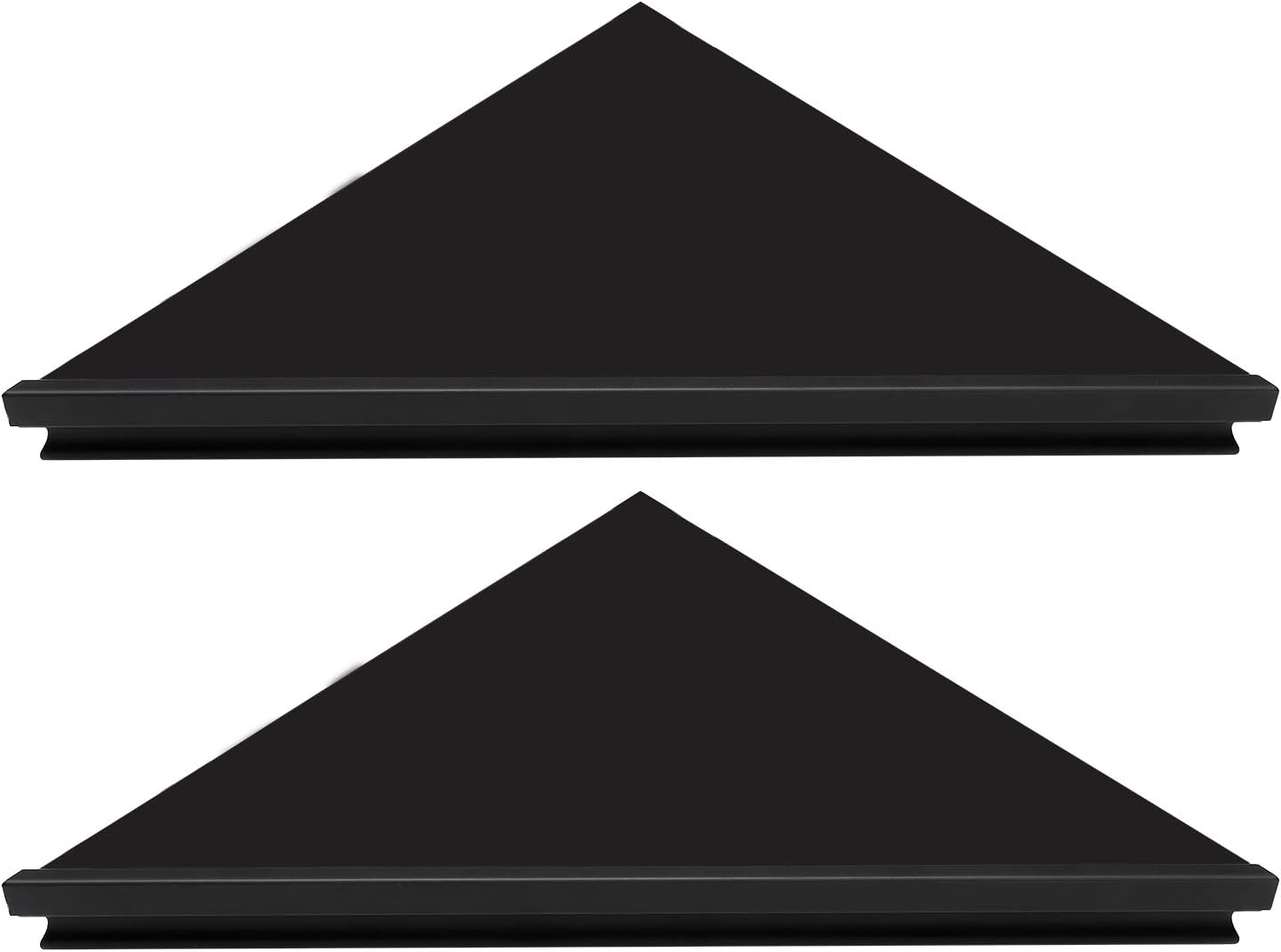 evron 2 Pack) Wall Mount Corner Shelf,Easy to Install Metal Front Floating Corner Shelves with Self-Adhesive Tapes