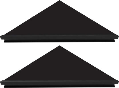 evron 2 Pack) Wall Mount Corner Shelf,Easy to Install Metal Front Floating Corner Shelves with Self-Adhesive Tapes
