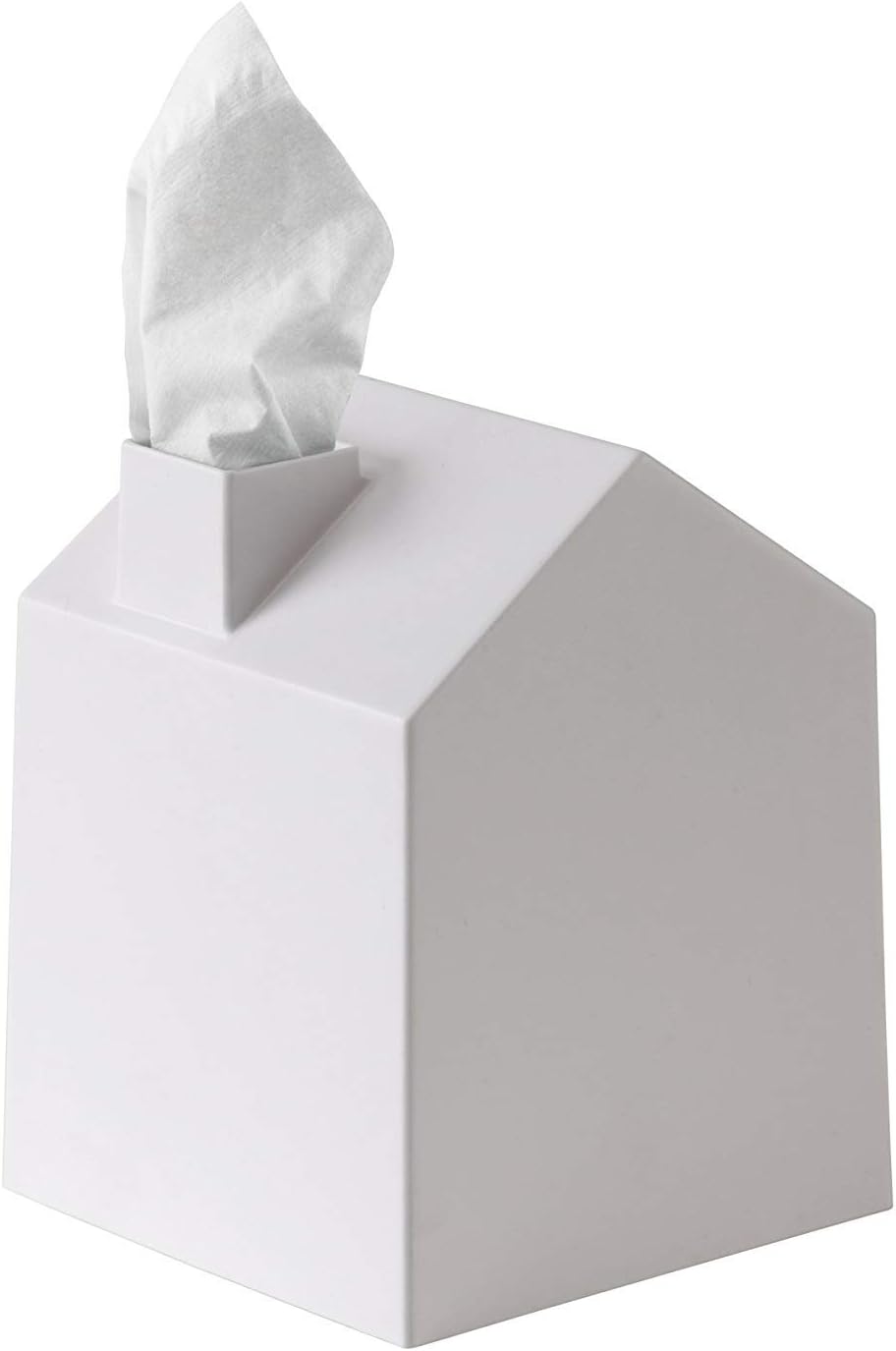 Umbra Casa Tissue Box Cover - Adorable House Shaped Tissue Box Holder for Bathroom, Bedroom or Office, White