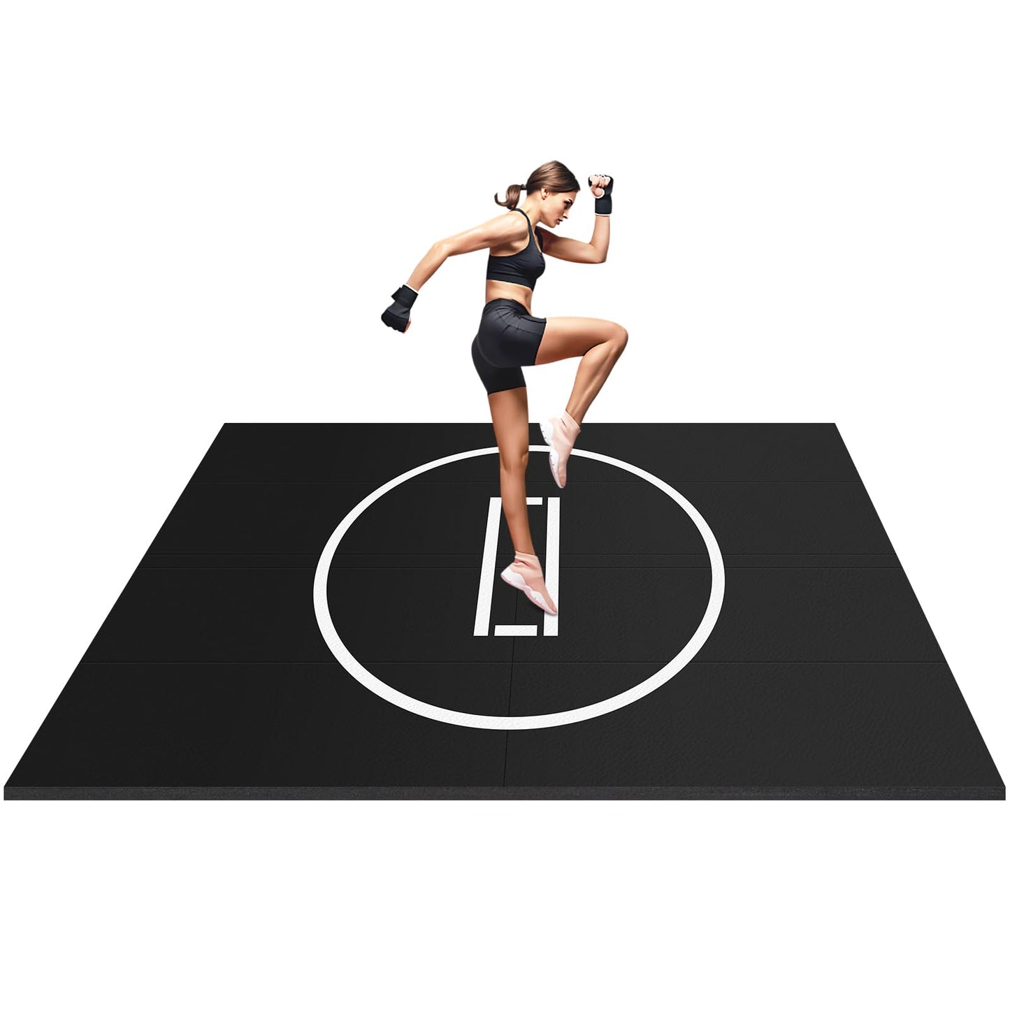 10×6.6ft Jiu Jitsu Wrestling Mat, 3cm Thick Shock Absorbing PE Training Pad, Ideal for BJJ, MMA, Grappling, Judo, Boxing Martial Arts Yoga