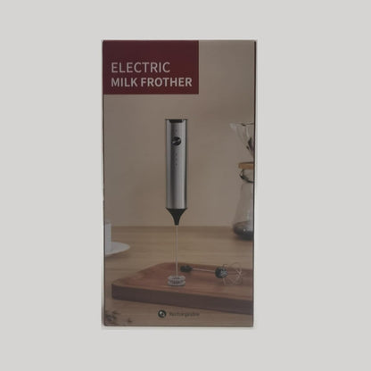 Handheld Electric Milk Frother, Type C Rechargeable Blender, 3 Mixing Speeds, Mini Beverage Blender with 2 Whiskers