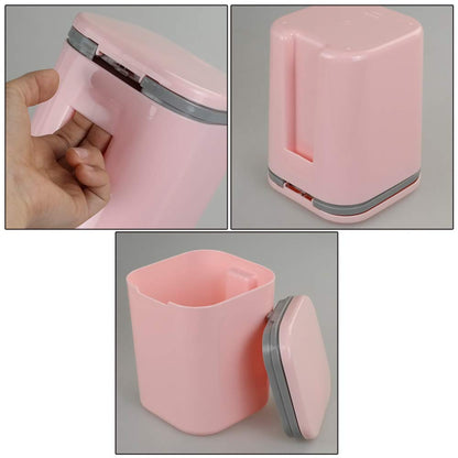 1/2 Gallon Tiny Countertop Trash Can, Push-Button, Pink