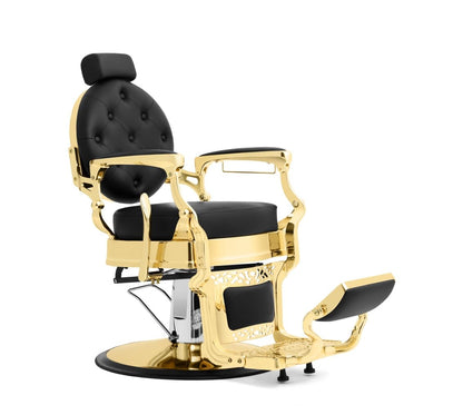 Funnylife Gold Vintage Salon Chair Barber Chair Hydraulic Pump Heavy Duty Styling Chair Beauty Tattoo Equipment