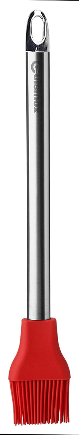 Cuisinox 10" Heat-Resistant Non-Stick Silicone Cooking Utensil, Red Pastry Brush