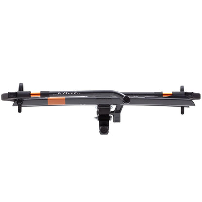 KUAT Sherpa 2.0 Durable Lightweight Aluminum Compact 2 Bike Transporting Hitch Rack with Cable Lock & Foldable Tire Cradles | Capacity - 40 Lbs per Tray, Gray Metallic & Orange Anodize, 2"