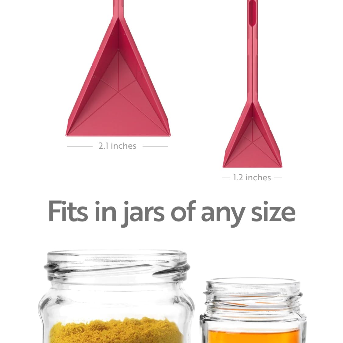 POLYGONS - Original Flat 3-in-1 Folding Measuring Spoons | 2 Spoons fold into 6 Sizes | Magnetic | DuraBend Tech lasts 100k+ folds | LeakProof for Wet & Dry | Gift Packaging | Baking/Cooking (Maroon)