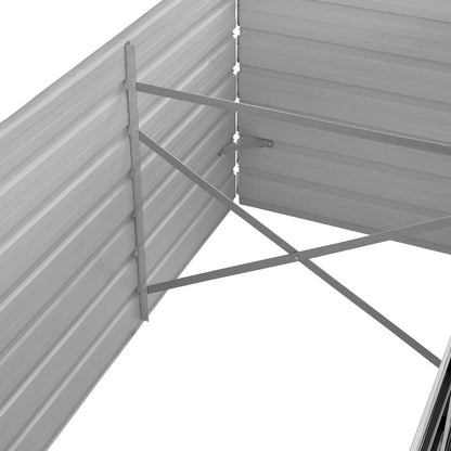 Foknhdi Galvanized Steel Raised Garden Bed 126 x 31.5 x 30.3 in Large Rectangular Planter Box Anthracite Metal Outdoor Planter for Patio, Yard & Balcony