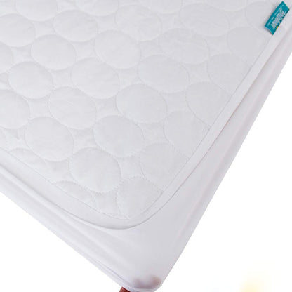 Skiennix Crib Mattress Protector - Waterproof Quilted Pad Cover | 2 Pack, Fits Toddler Bed, White, 52” x 28”