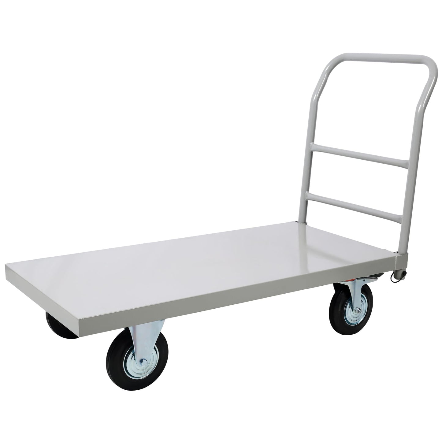 Industrial Heavy Duty Platform Truck Flat Dolly Cart with Wheels 2000 LB Capacity Steel Smooth Deck Moving Equipment for Warehouses