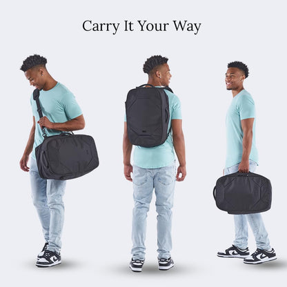 Knack Convertible Dufflel Backpack, Expandable Travel Duffel Bag (24-40L), Large Laptop Duffel Bag