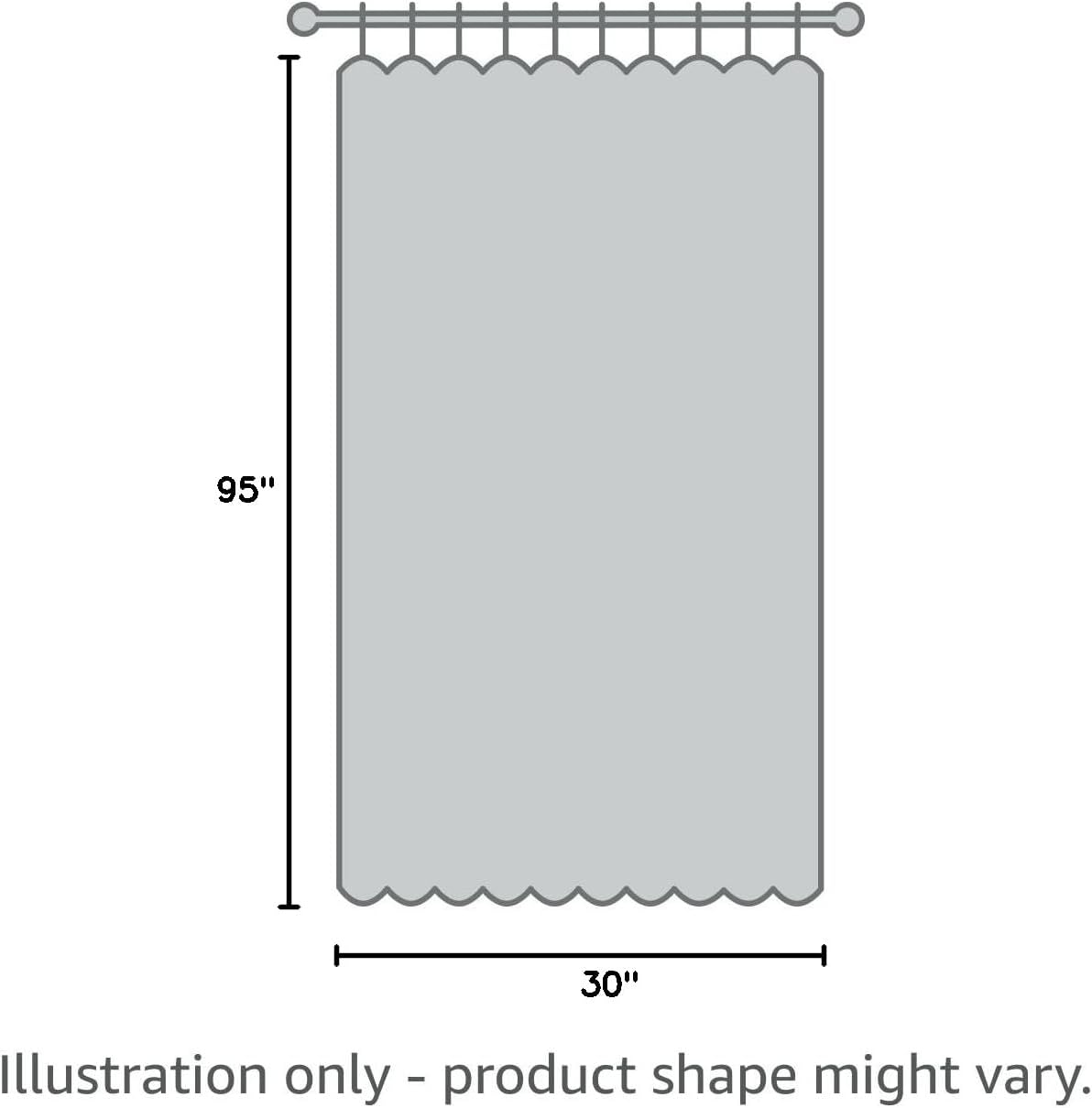 Curtainworks 1Q80000ATE Marquee Window Panel, 30 by 95", Teal (Slate Blue)