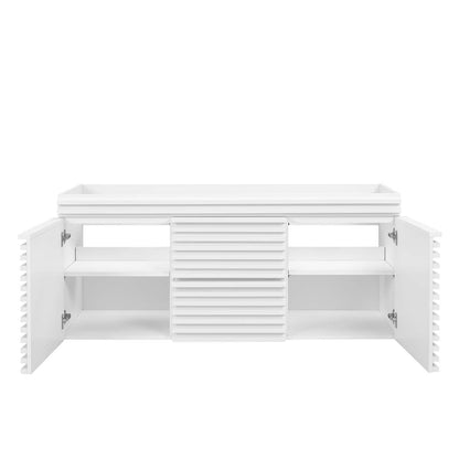 Modway Render 48" Double Sink Compatible (Not Included) Bathroom Vanity Cabinet in White