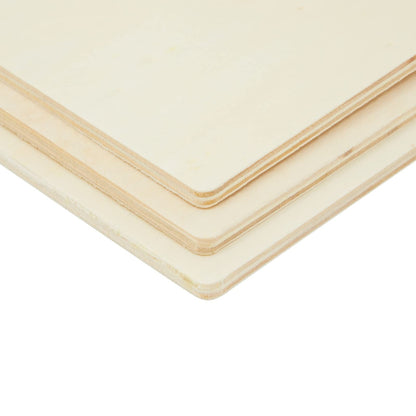 Juvale Rectangle Wood Boards for Crafts - 4-Pack, 15.5" x 9.8" x 0.2", Brown Poplar Plywood - Smooth Sanded Surface for Painting & Staining - Unfinished Craft Boards & DIY Wooden Signs