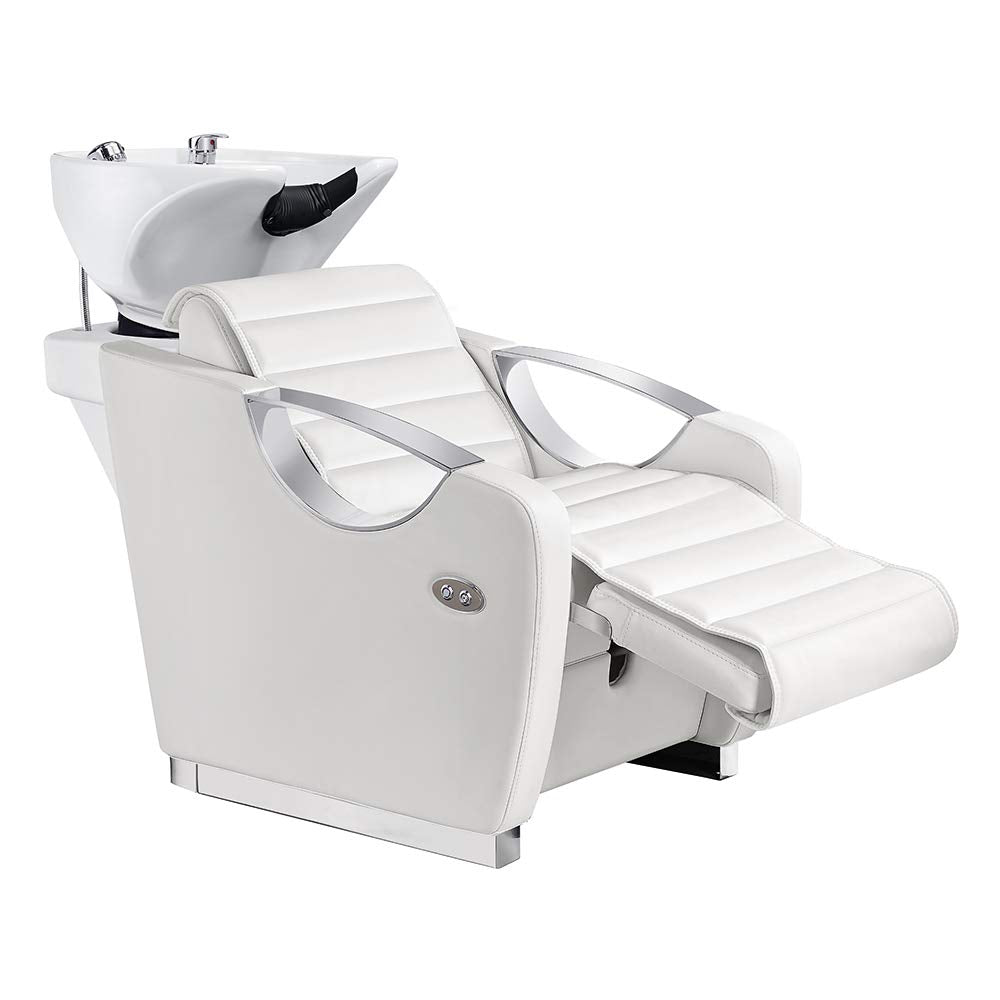 Dir Salon Shampoo Backwash Unit Hair Washing Station with Electrical Leg-Rest Victoria