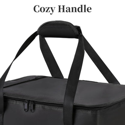 Bodaon Insulated Casserole Carrier Bag - Keeps Food Hot or Cold | Fits 9x13 & 11x15 Inch Dishes - Black