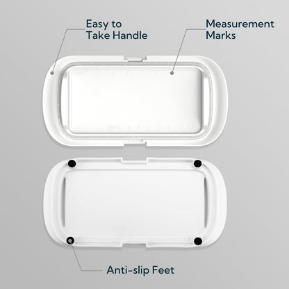 KITCHENDAO Large One-handed Butter Dish with Lid for Countertop, Airtight Butter Holder with One Press to Open/Close Secure Latching Buckle for East Coast/West Coast/European/Kerrygold Butter(White)