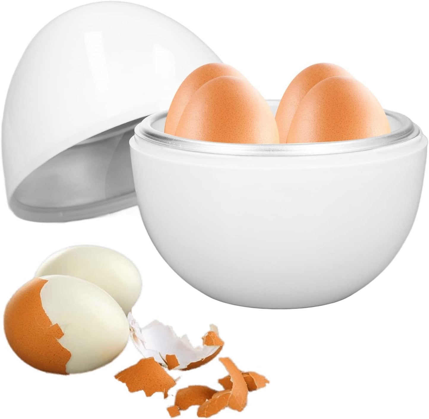 Hard Boiled Egg Cooker, 4 Eggs Capacity, Microwave Function Egg Boiler Cookware