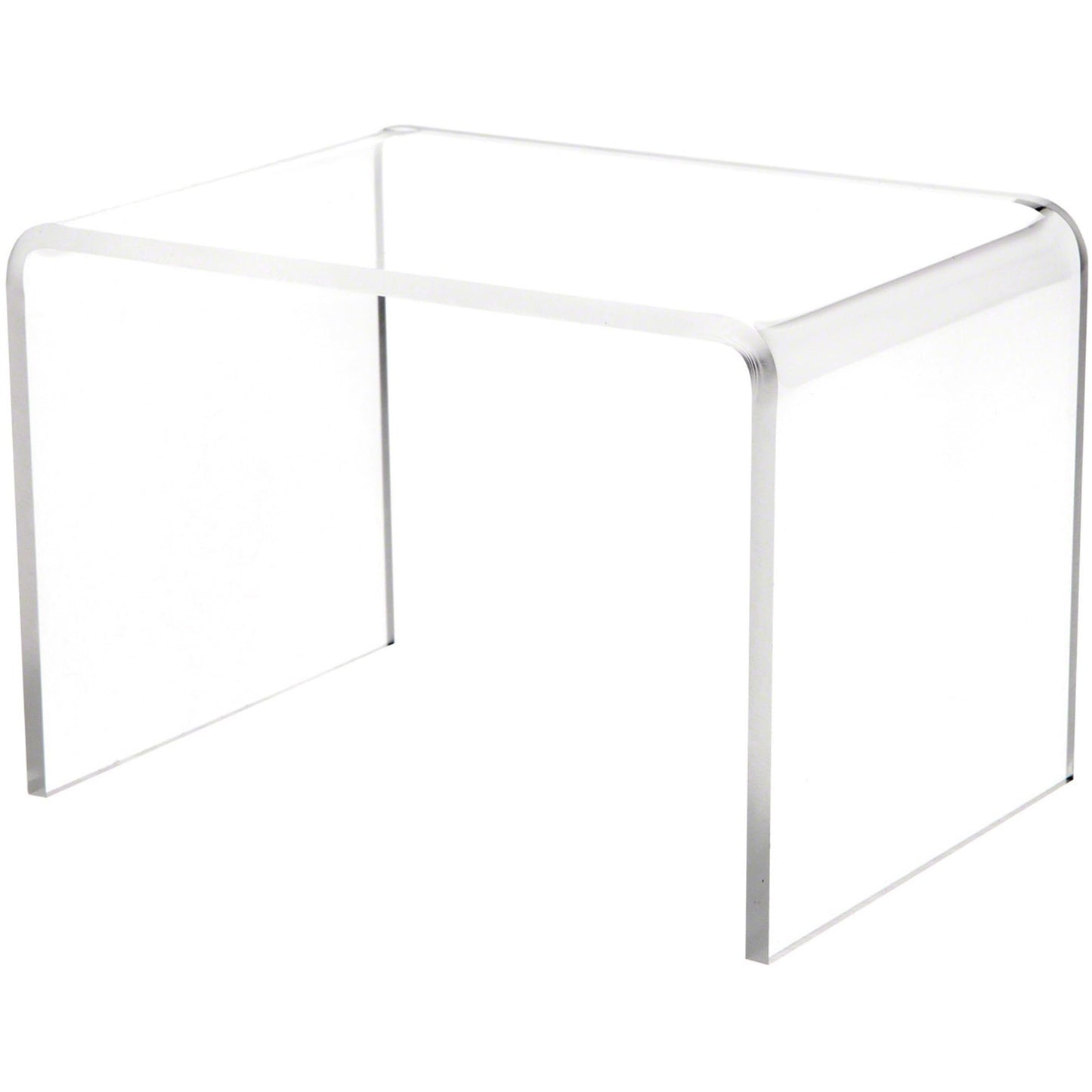 Plymor Clear Acrylic Rectangular Display Riser, 4" H x 6" W x 4" D (3/16" thick) (3 Pack)