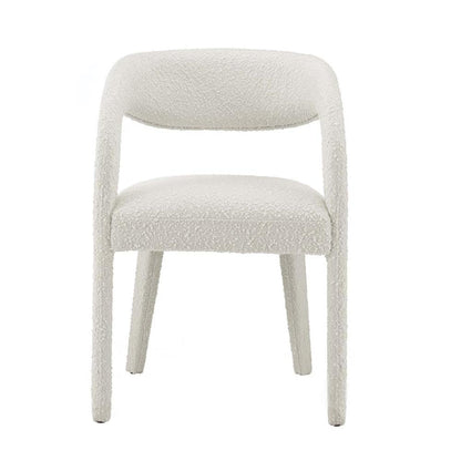 Modway EEI-6562-IVO Pinnacle Boucle Upholstered Dining Chair Set of Two, Ivory