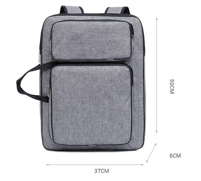 ITODA A3 Art Portfolio Carry Case Bag Drawboard Storage Tote Handheld Portable Shoulder Box Artist Drawing Board for 8k Sketch Easel Paper Palette Brush Pencil Painting Supplies