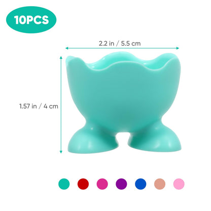 ULTECHNOVO 10 Pack Silicone Egg Cups - Nonstick Egg Holder & Server for Soft Boiled Microwave Safe Poacher Display Stand for Breakfast Kitchen