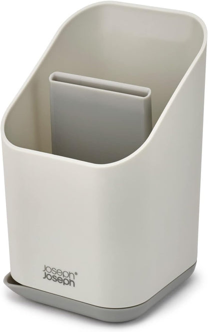 Joseph Joseph Duo Kitchen Sink Cutlery Drainer with Knife Slot, Grey Kitchen Sink Drying Rack Organizer