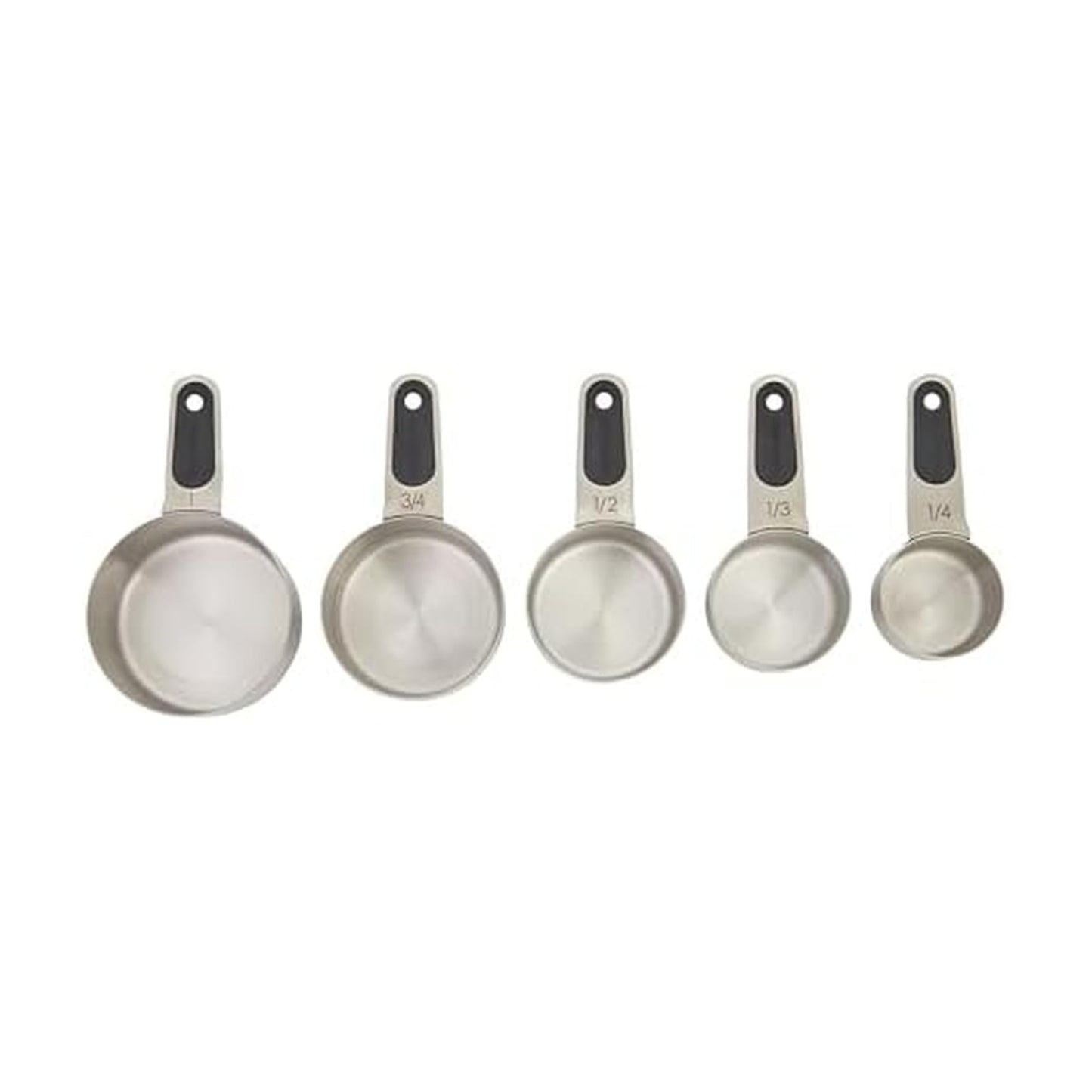 Farberware Professional Set of 5 Stainless Steel Measuring Cups, Precision and Ease in Every Scoop, Features Magnetic Handles for Easy Storage, Dishwasher Safe
